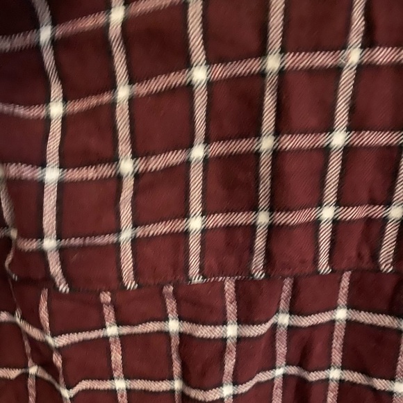 Hollister Maroon Flannel Button Up - Picture 4 of 4